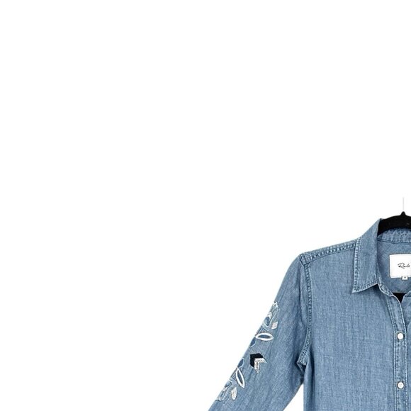 Rails Smith Phoenix Embroidered Chambray Denim Button Shirt - Picture 6 of 7